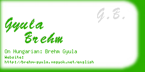 gyula brehm business card